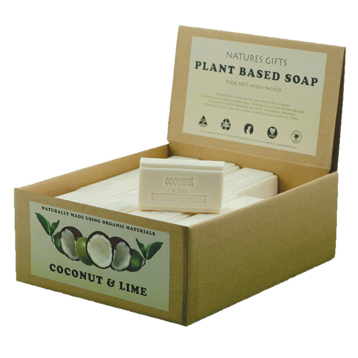 Clover Fields Coconut And Lime Soap 100g x 36 Display Pack