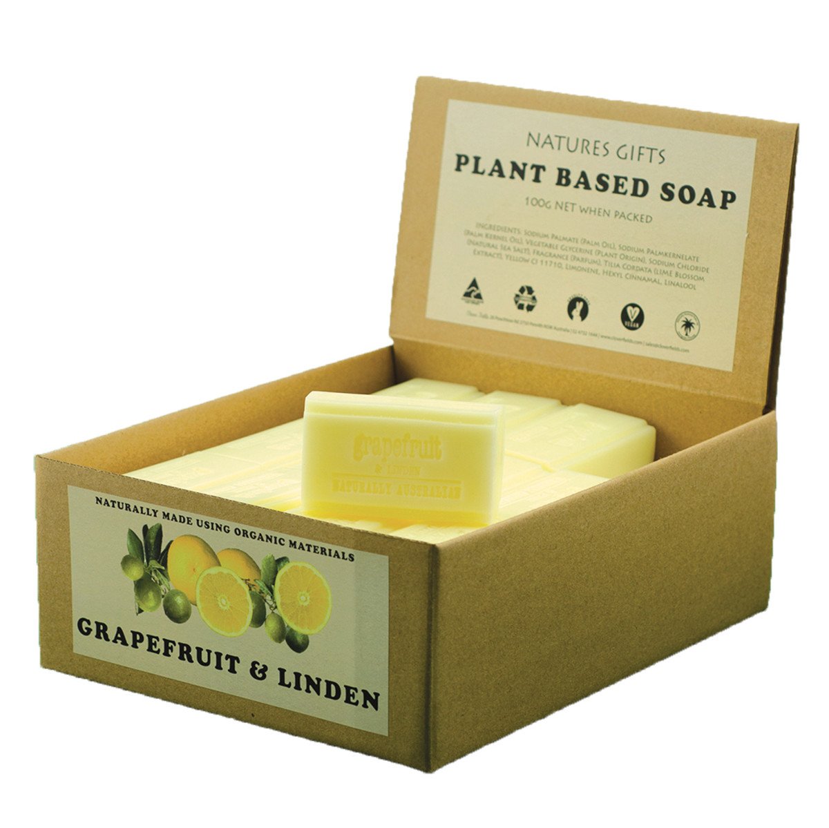 Clover Fields Grapefruit And Linden Soap 100g x 36 Display Pack