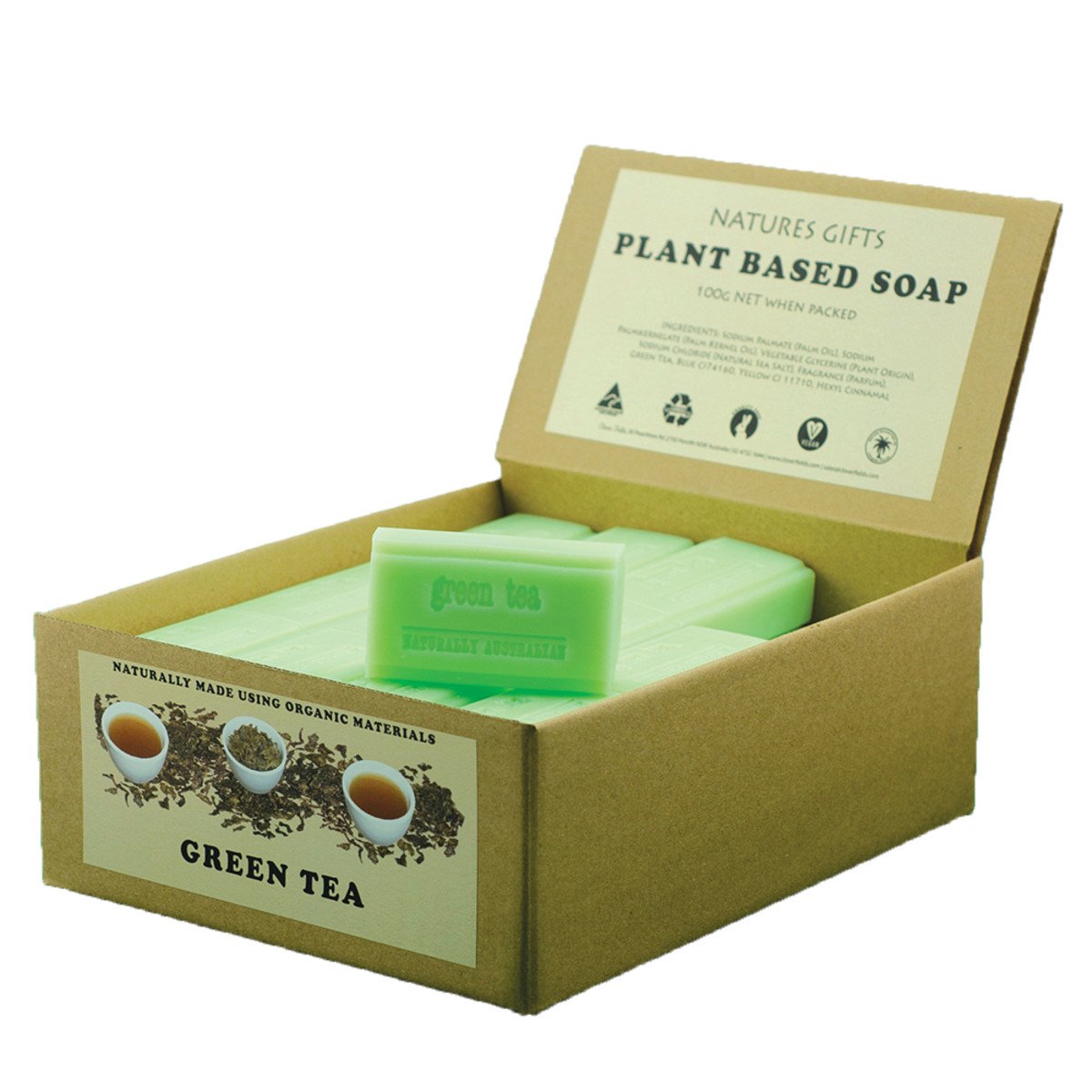 Clover Fields Green Tea Soap 100g x 36 Display Pack