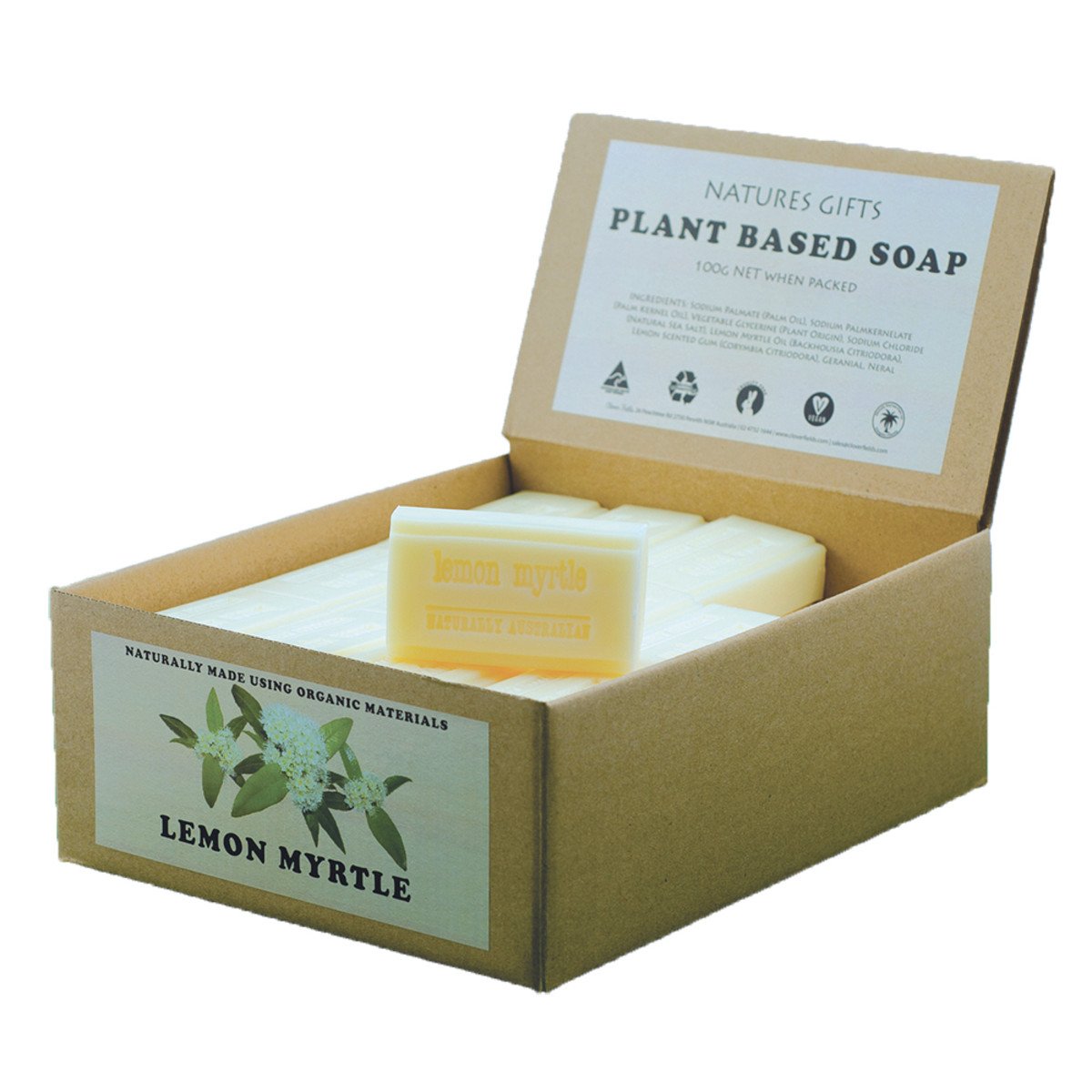 Clover Fields Lemon Myrtle Soap 100g x 36 Display Pack