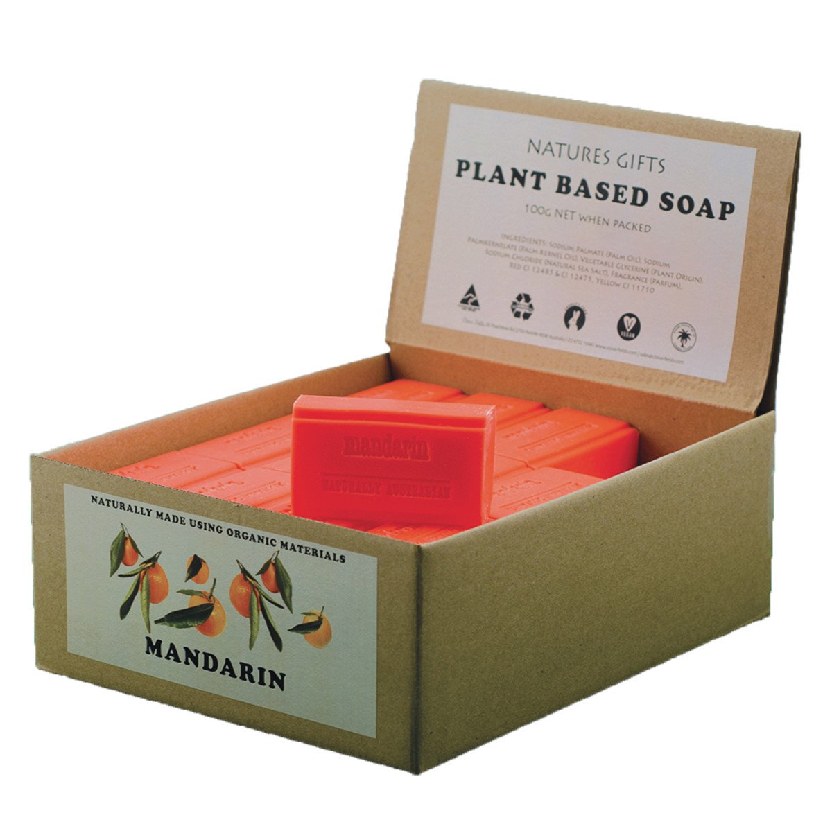 Clover Fields Mandarin Soap 100g x 36 Display Pack