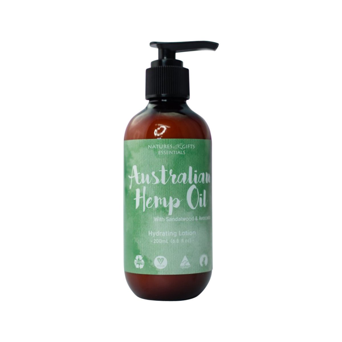 Clover Fields Nature'S Gifts Australian Hemp Oil With Sandalwood & Avocado Hydrating Lotion 200ml