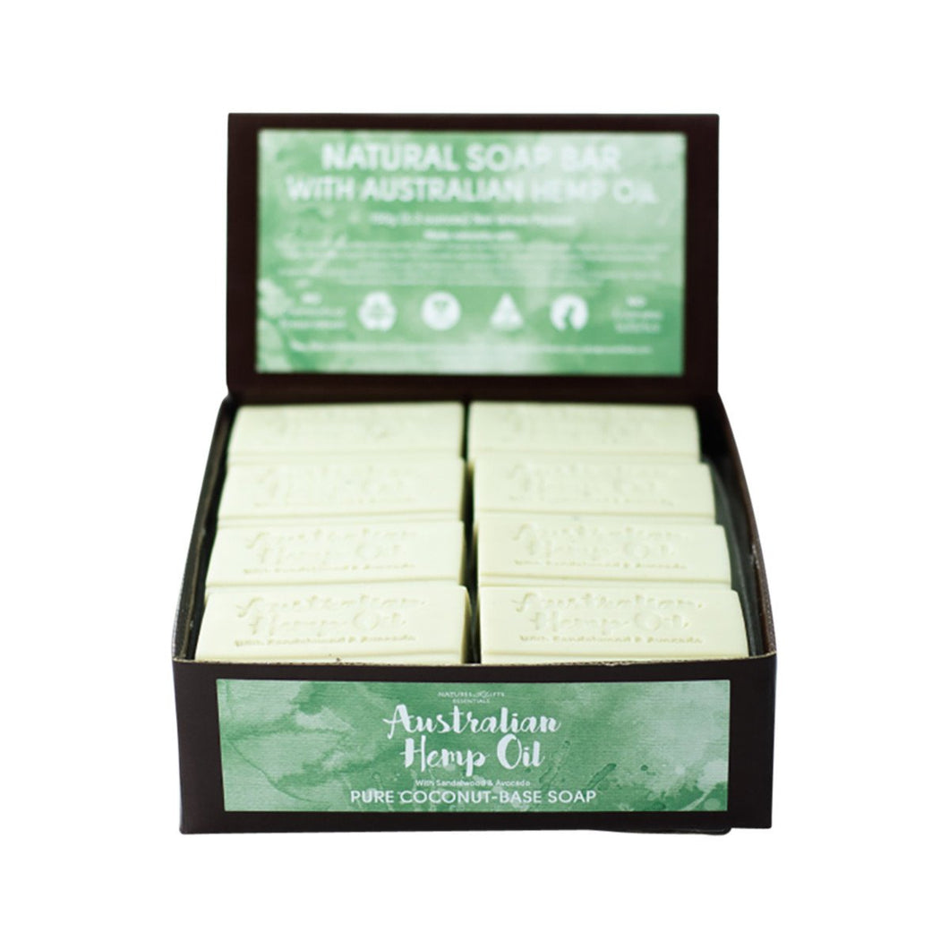 Clover Fields, Nature'S Gifts Australian Hemp Oil With Sandalwood & Avocado Soap 150g x 16 Display