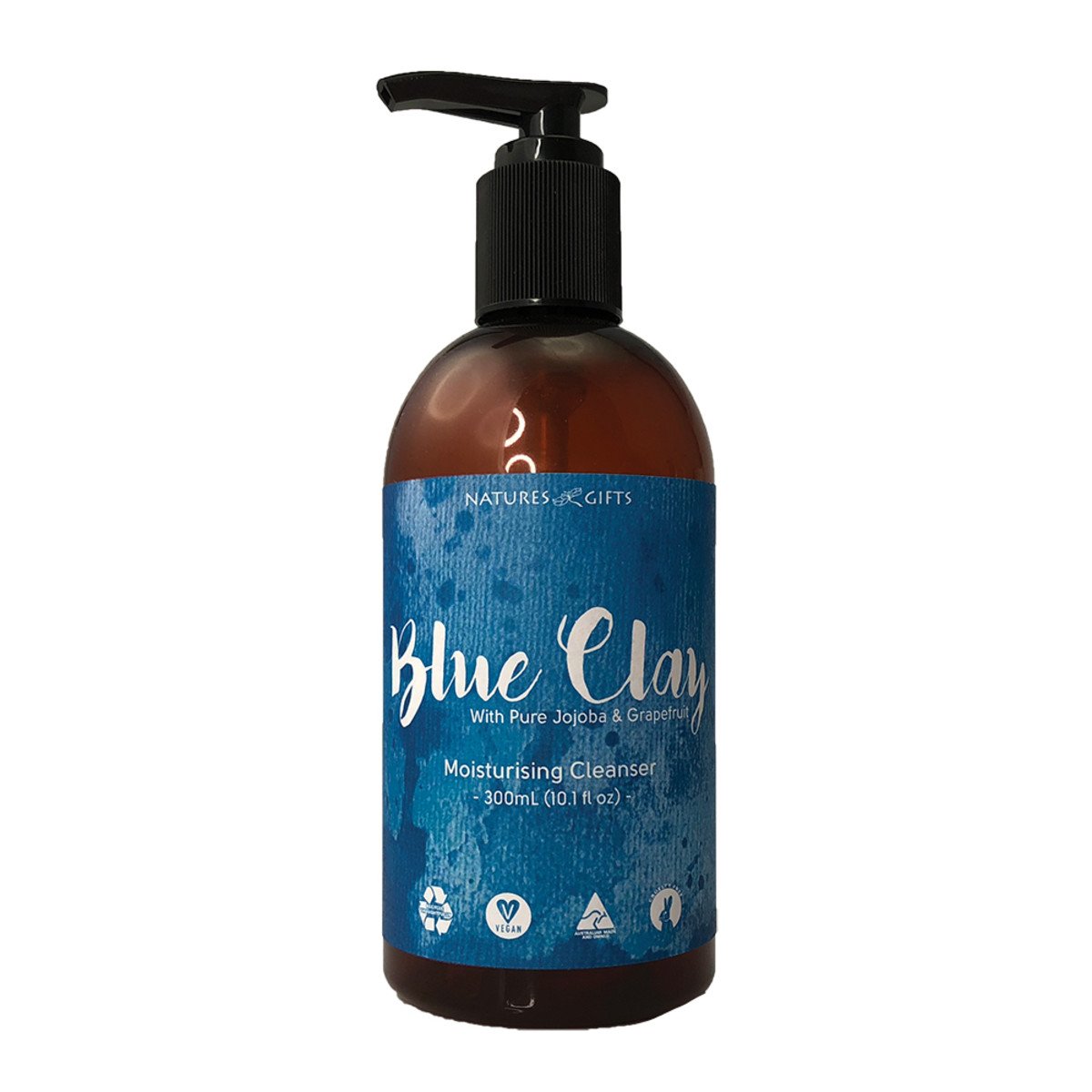 Clover Fields Nature'S Gifts Blue Clay With Jojoba & Grapefruit Moisturising Cleanser 300ml