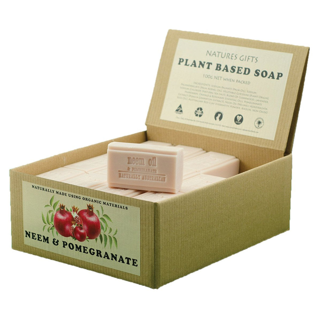 Clover Fields Neem Oil And Pomegranate Soap 100g x 36 Display Pack
