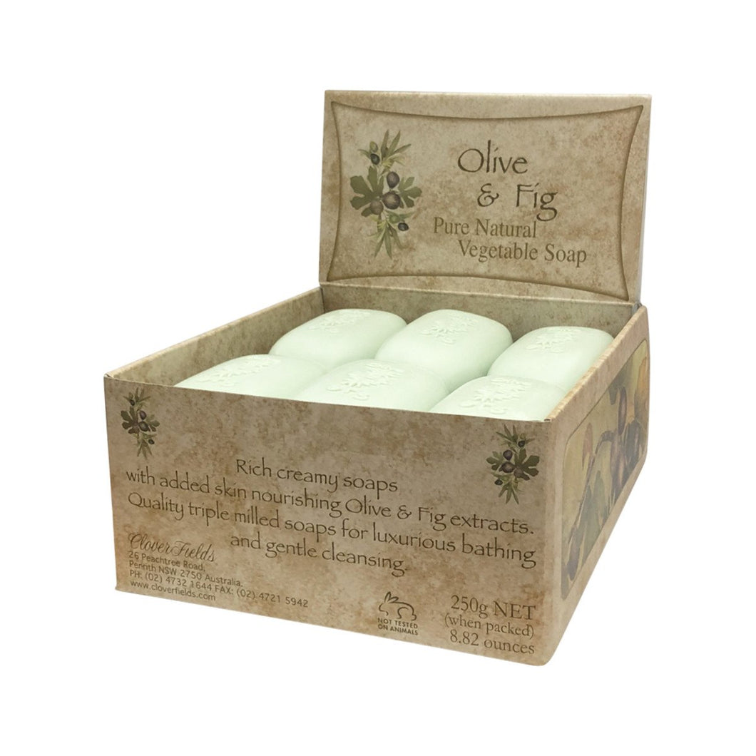 Clover Fields Olive & Fig Soap 250g x 12 Display