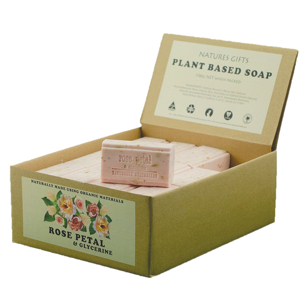 Clover Fields Rose & Glycerine Soap 100g x 36 Display Pack