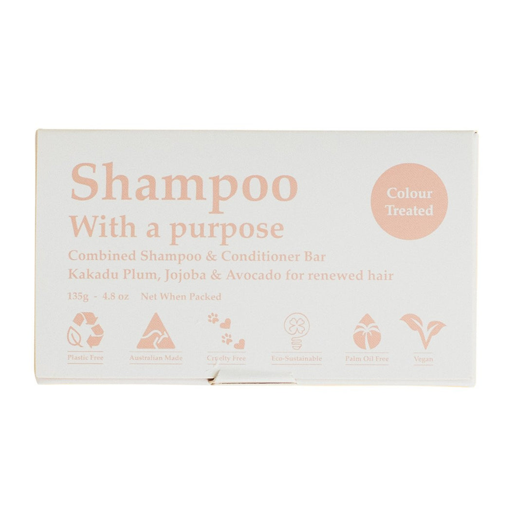 Clover Fields Shampoo With A Purpose Bar (Shampoo & Conditioner) Colour Treated 135g