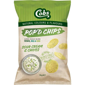 Cobs Pop'd Chips Sour Cream & Chive 110g