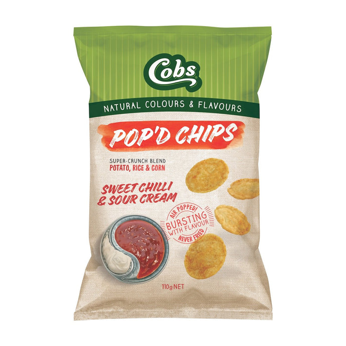 Cobs Pop'd Chips Sweet Chilli & S/C 110g