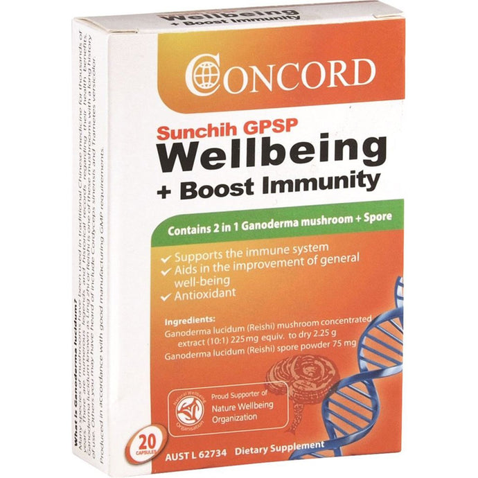 Concord Sunchih Gpsp Wellbeing + Boost Immunity 20 Capsules