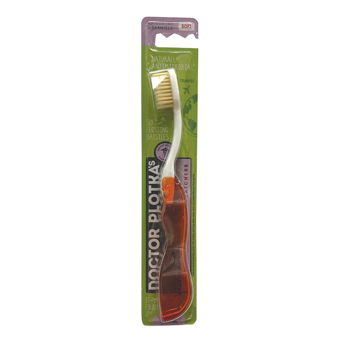 Doctor Plotka'S Mouthwatchers Toothbrush Travel (Foldable) Adult Soft Red