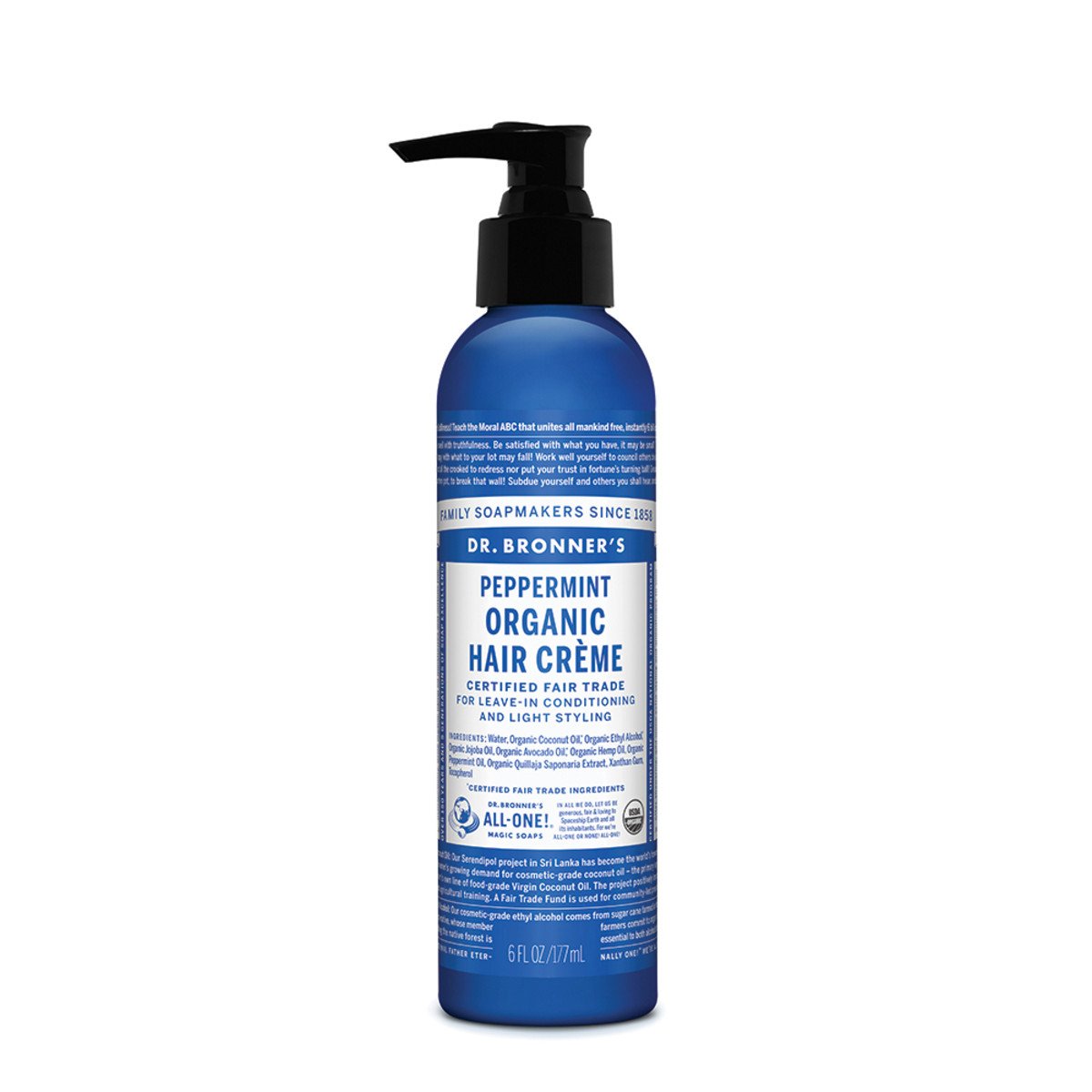 Dr.Bronner'S Organic Hair Creme Peppermint 177ml