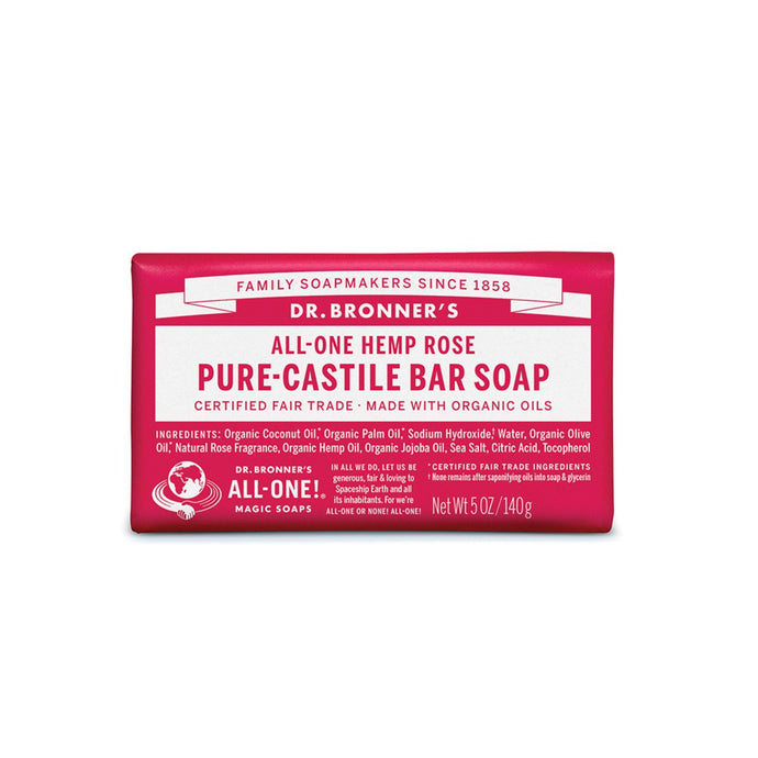 Dr.Bronner'S Pure-Castile Bar Soap (Hemp All-One) Rose 140g