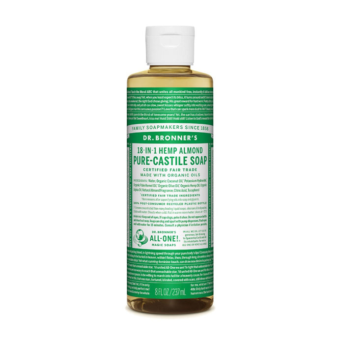 Dr.Bronner'S Pure-Castile Soap Liquid (Hemp 18-In-1) Almond 237ml