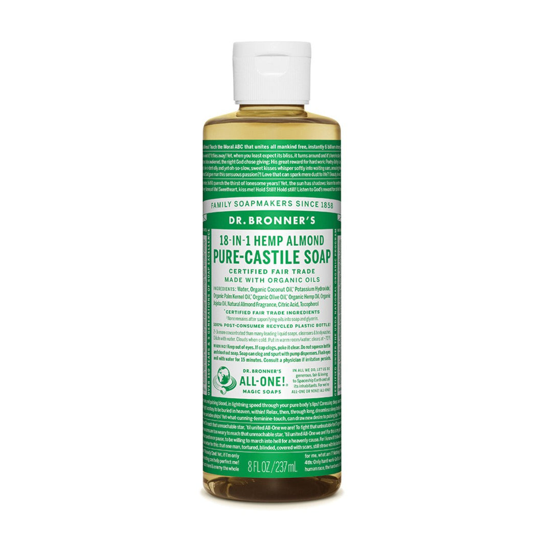 Dr.Bronner'S Pure-Castile Soap Liquid (Hemp 18-In-1) Almond 237ml
