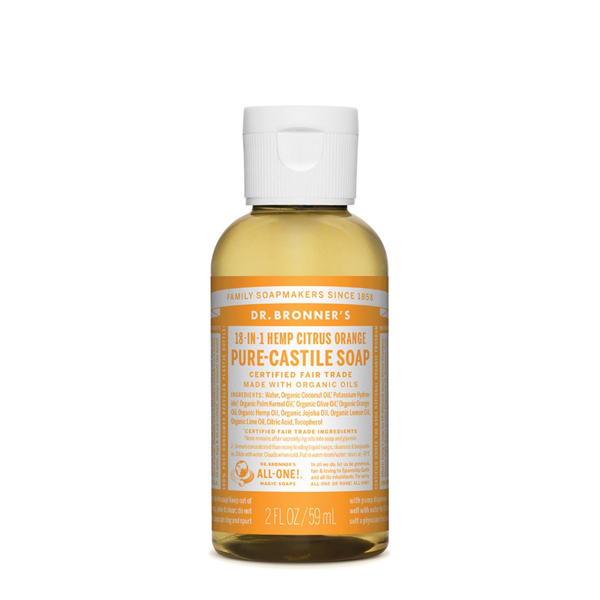 Dr.Bronner'S Pure-Castile Soap Liquid (Hemp 18-In-1) Citrus 59ml