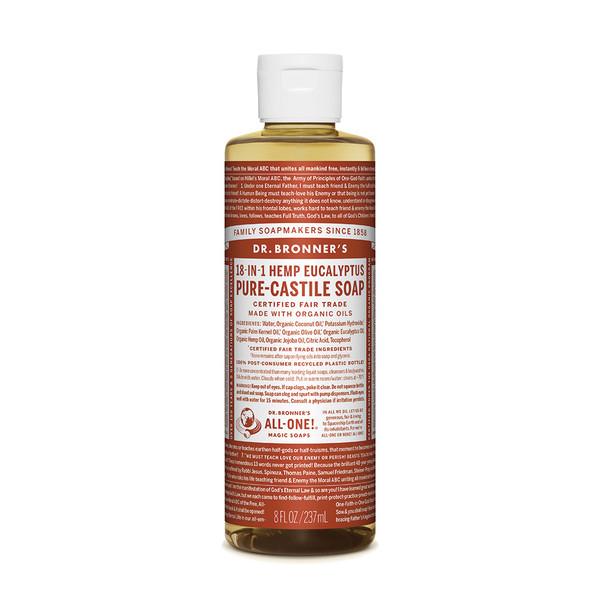 Dr.Bronner'S Pure-Castile Soap Liquid (Hemp 18-In-1) Eucalyptus 237ml