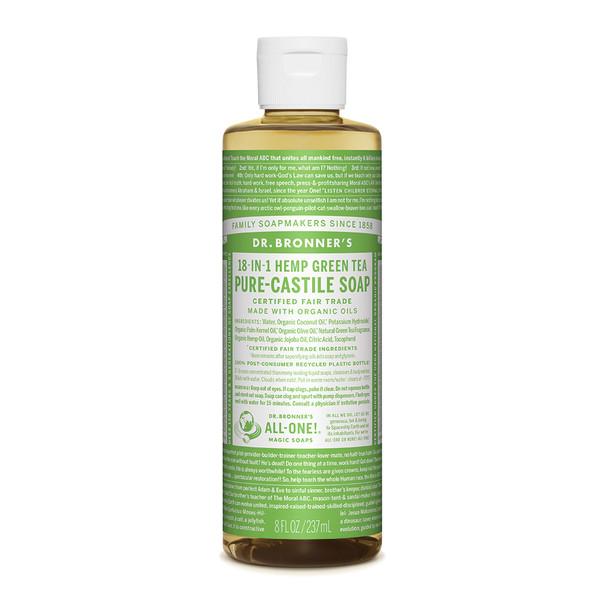 Dr.Bronner'S Pure-Castile Soap Liquid (Hemp 18-In-1) Green Tea 237ml