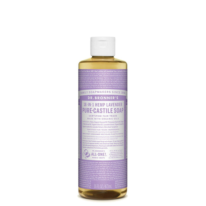 Dr.Bronner'S Pure-Castile Soap Liquid (Hemp 18-In-1) Lavender 473ml