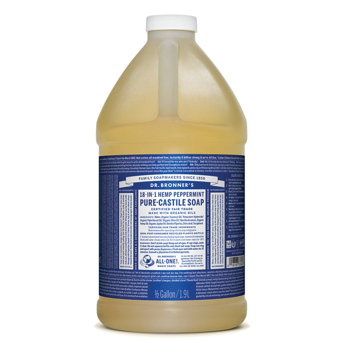 Dr.Bronner'S Pure-Castile Soap Liquid (Hemp 18-In-1) Peppermint1.89L