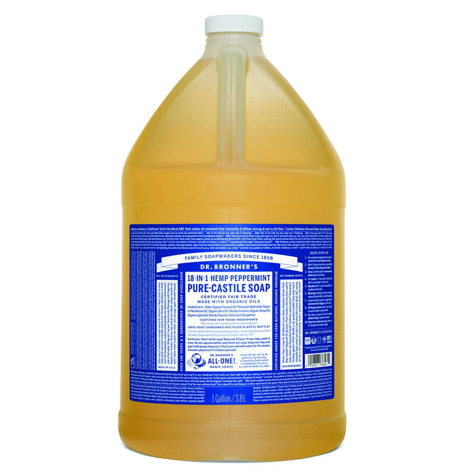 Dr.Bronner'S Pure-Castile Soap Liquid (Hemp 18-In-1) Peppermint 3.78L