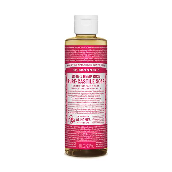 Dr.Bronner'S Pure-Castile Soap Liquid (Hemp 18-In-1) Rose 237ml