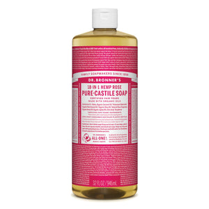Dr.Bronner'S Pure-Castile Soap Liquid (Hemp 18-In-1) Rose 946ml