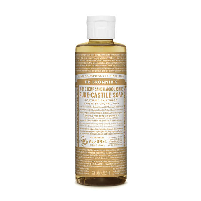 Dr.Bronner'S Pure-Castile Soap Liquid (Hemp 18-In-1) Sandalwood Jasmine 237ml