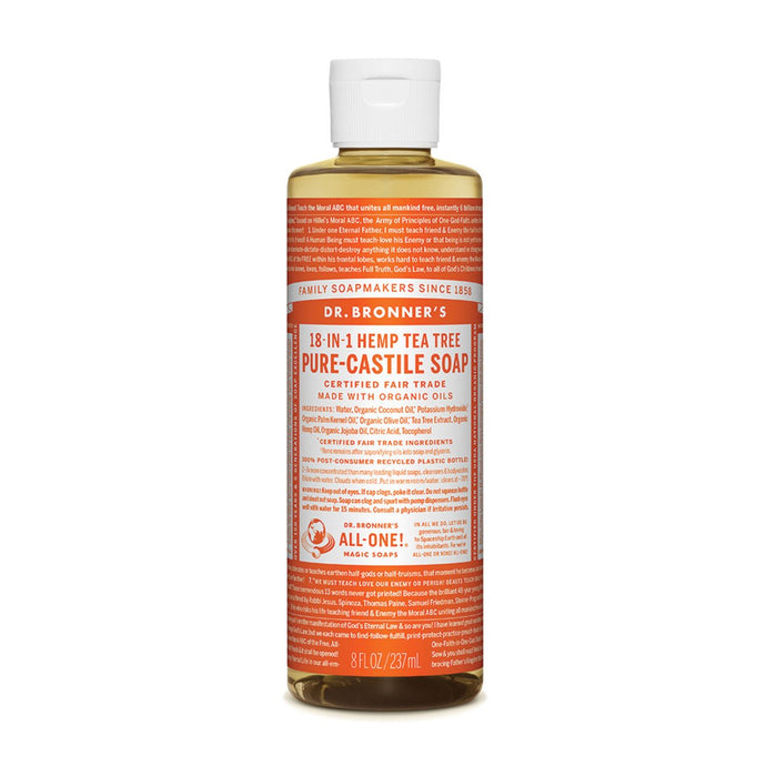 Dr.Bronner'S Pure-Castile Soap Liquid (Hemp 18-In-1) Tea Tree 237ml