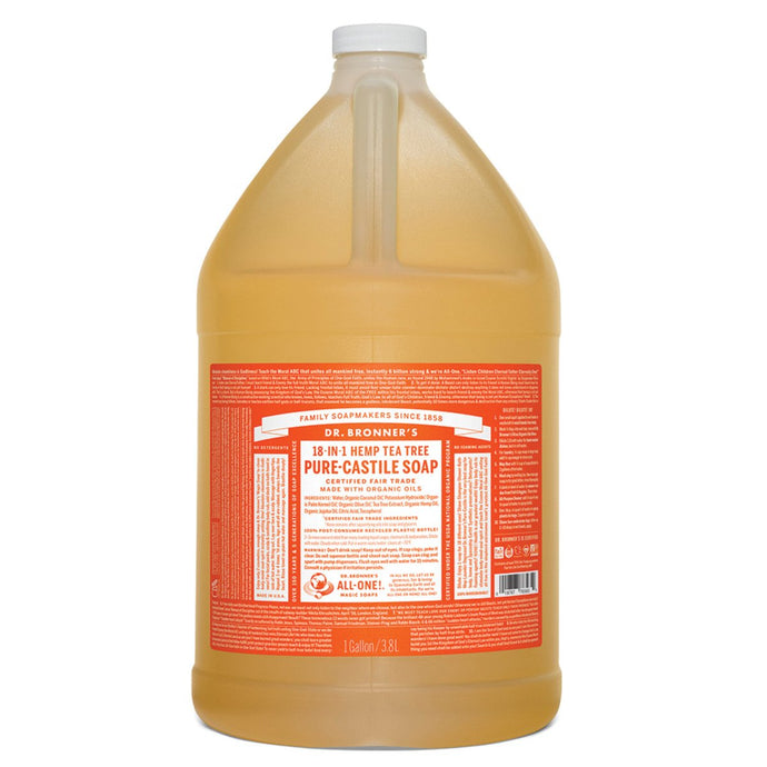 Dr.Bronner'S Pure-Castile Soap Liquid (Hemp 18-In-1) Tea Tree 3.78L