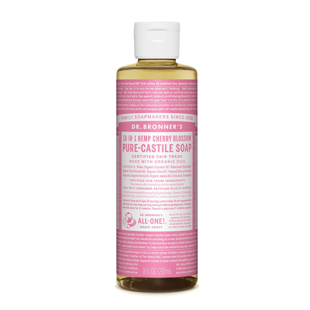 Dr.Bronner'S Pure-Castile Soap Liquid (Hemp 18-In-1) Cherry Blossom 237ml