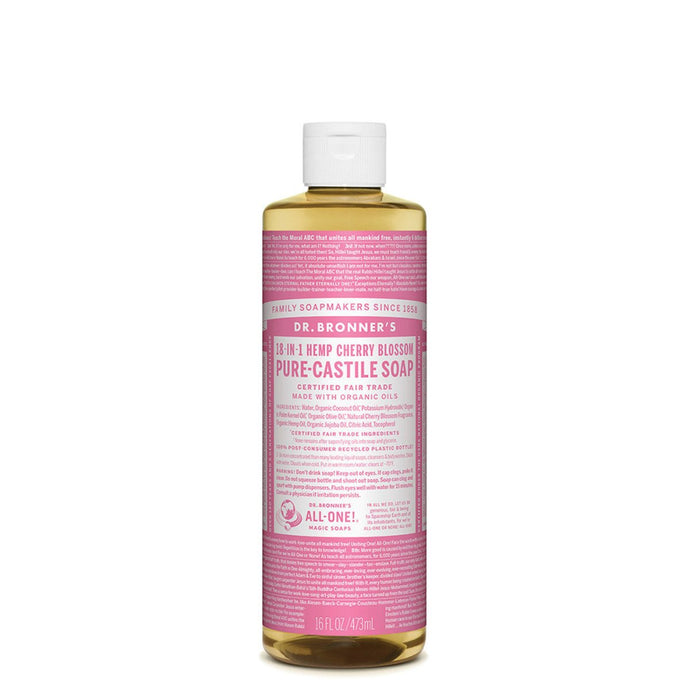 Dr.Bronner'S Pure-Castile Soap Liquid (Hemp 18-In-1) Cherry Blossom 473ml