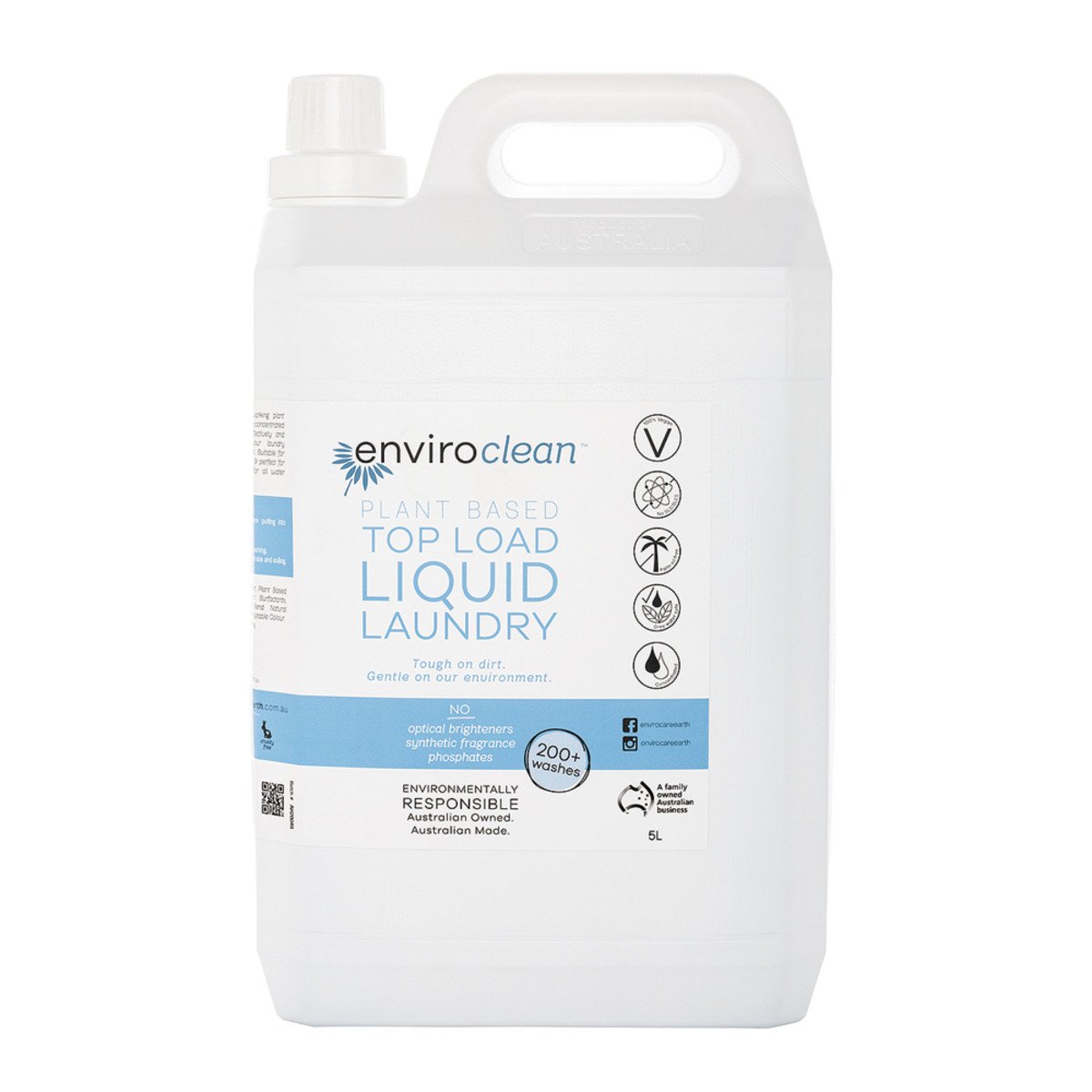 Enviroclean Plant Based Liquid Laundry Top Load 5L