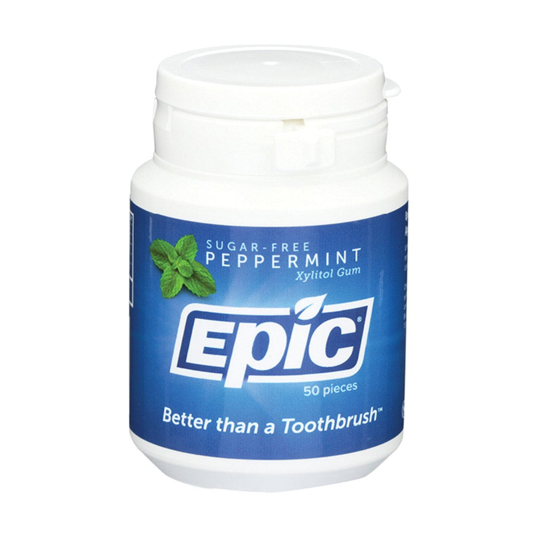 Epic xylitol Dental Gum Peppermint 50Pc Tub