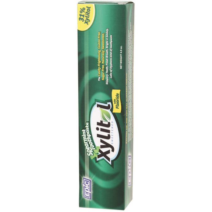 Epic xylitol Toothpaste Spearmint With Fluoride 4.9Oz