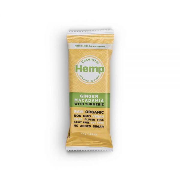 Essential Hemp Bars Ginger Macadamia with Turmeric 45g