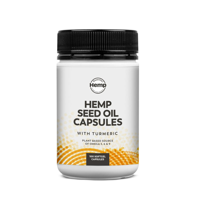 Essential Hemp Hemp Oil & Turmeric Capsules 100 Capsules