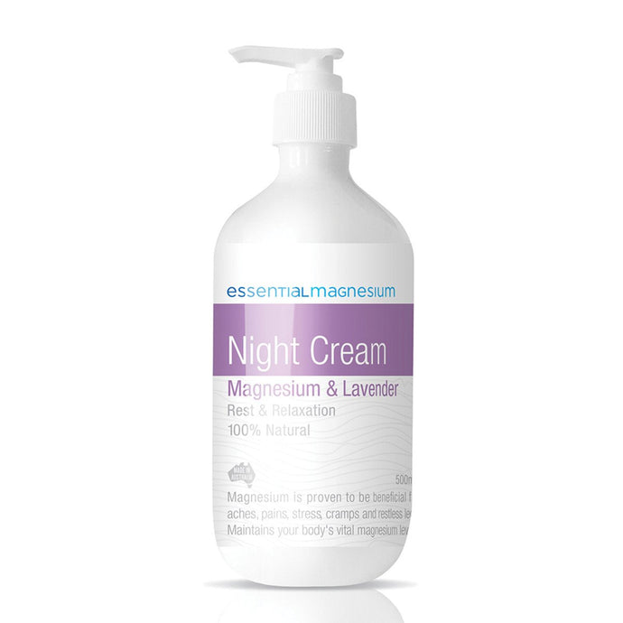 Essential Magnesium Magnesium Night Cream Pump 250ml (Purple Label)