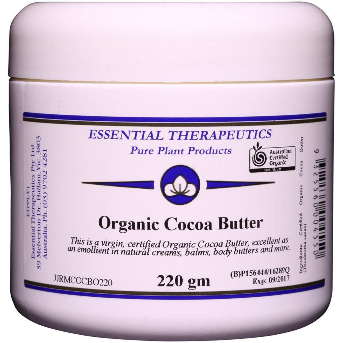 Essential Therapeutics Cocoa Butter Organic 220g