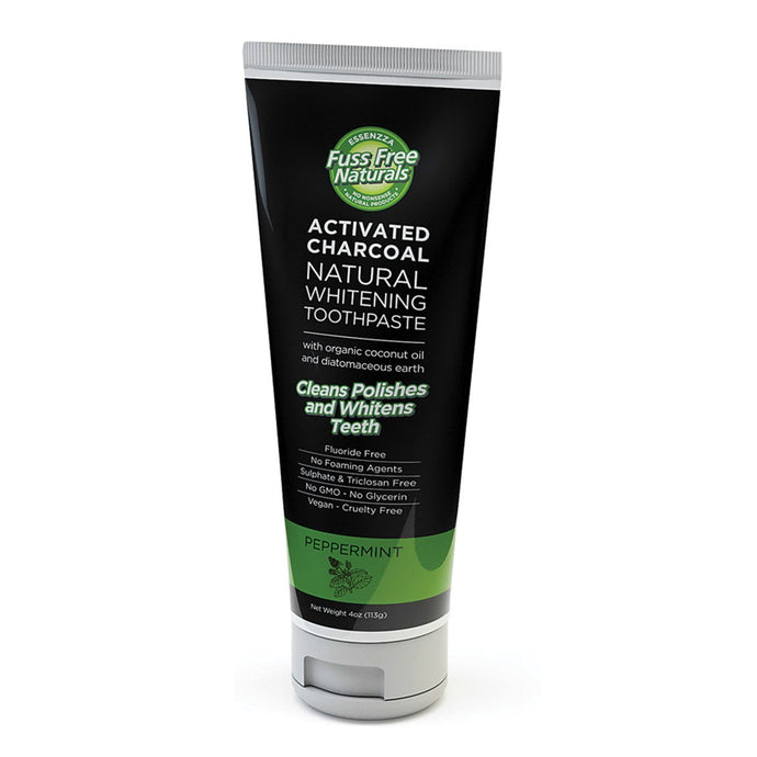 Essenzza Fuss Free Naturals Activated Charcoal Toothpaste Peppermint 113g