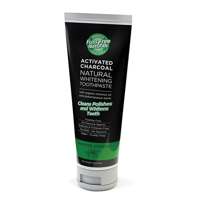 Essenzza Fuss Free Naturals Activated Charcoal Toothpaste Winter Green 113g