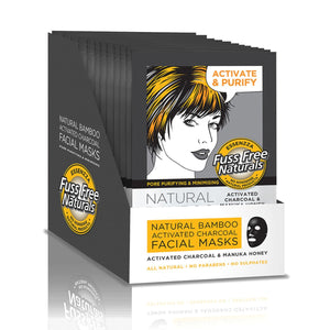Essenzza Fuss Free Naturals Facial Mask Activated Charcoal And Manuka Honeyx1Pkx12 Display