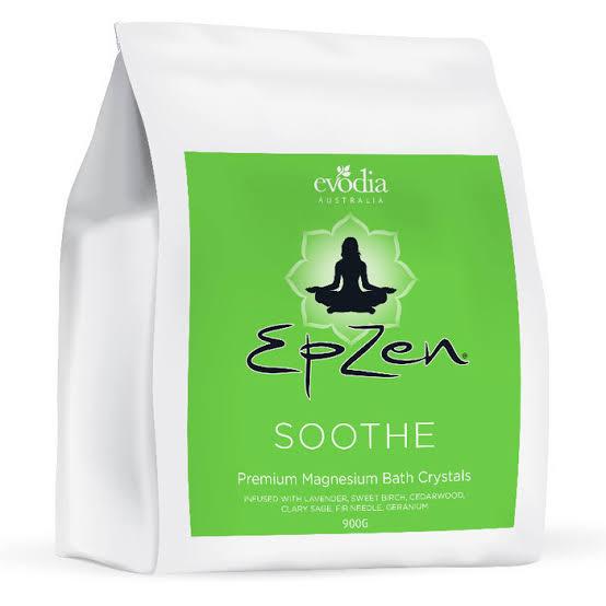 Evodia Epzen Magnesium Bath Salt Crystals Soothe 900g