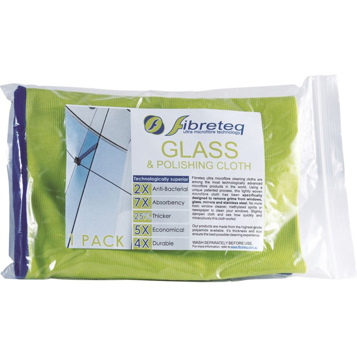 Fibreteq Microfibre Cloth Glass & Polishing Cloth