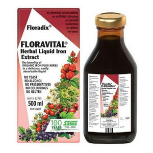 Floradix Floravital (Herbal Liquid Iron Extract) 500ml Oral Liquid