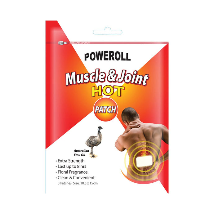 Glimlife Poweroll Muscle And Joint Patch Hotx3Pk