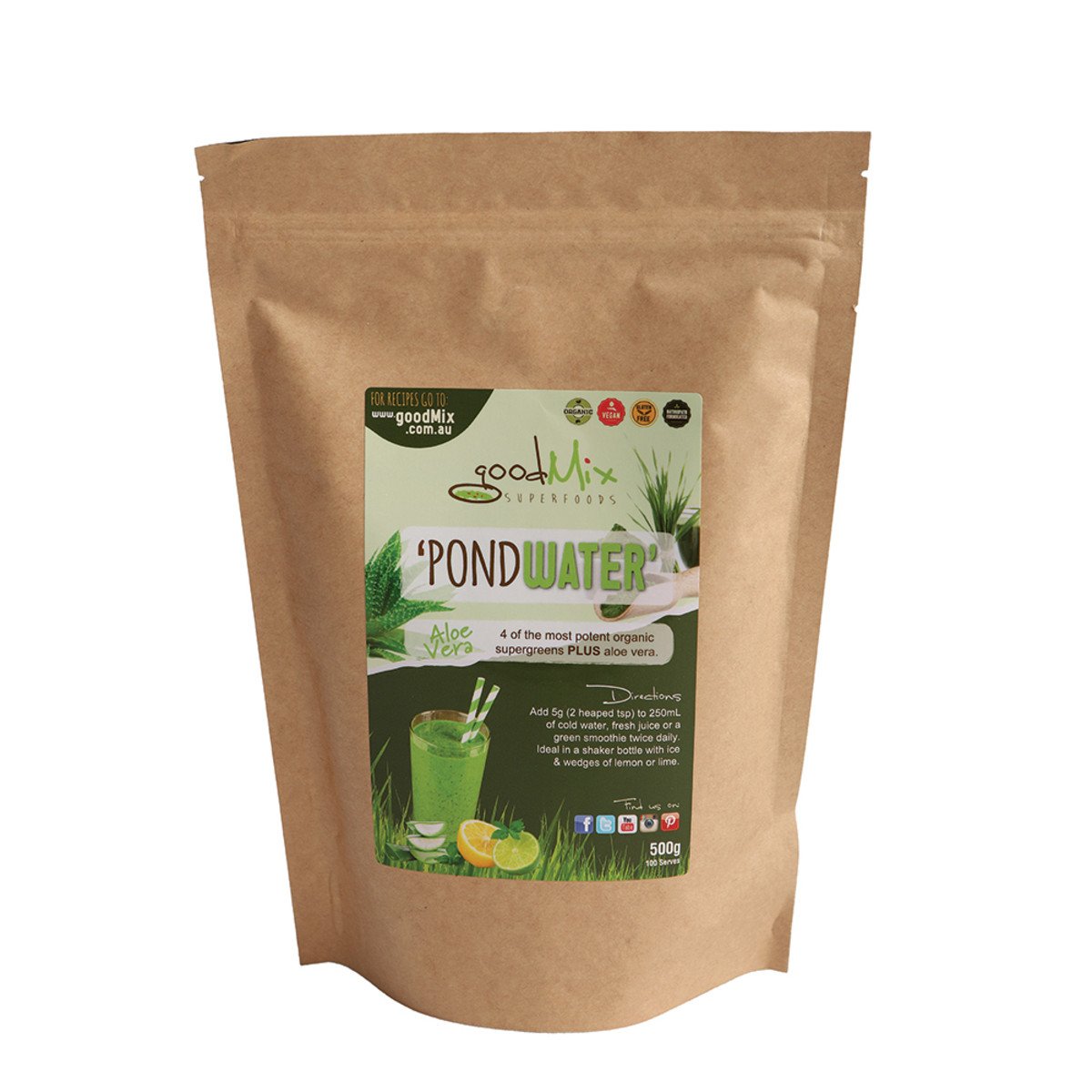 Goodmix Superfoodspondwater (Supergreens) Aloe Vera 500g