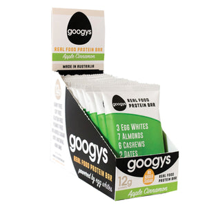 Googys Protein Bar Apple Cinnamon 55gx12Pk