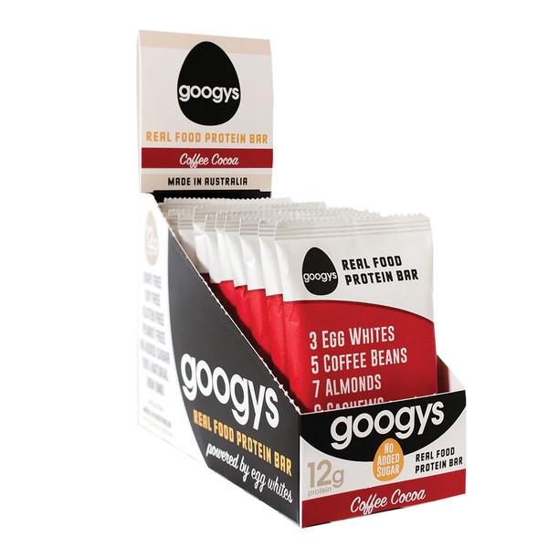 Googys Protein Bar Coffee Cocoa 55gx12Pk